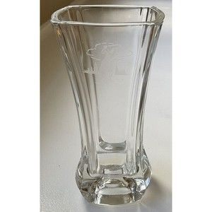 Laura BIagiotti Venezia Bellissimo Glass Vase With Etched Woman Golfer, RARE!!